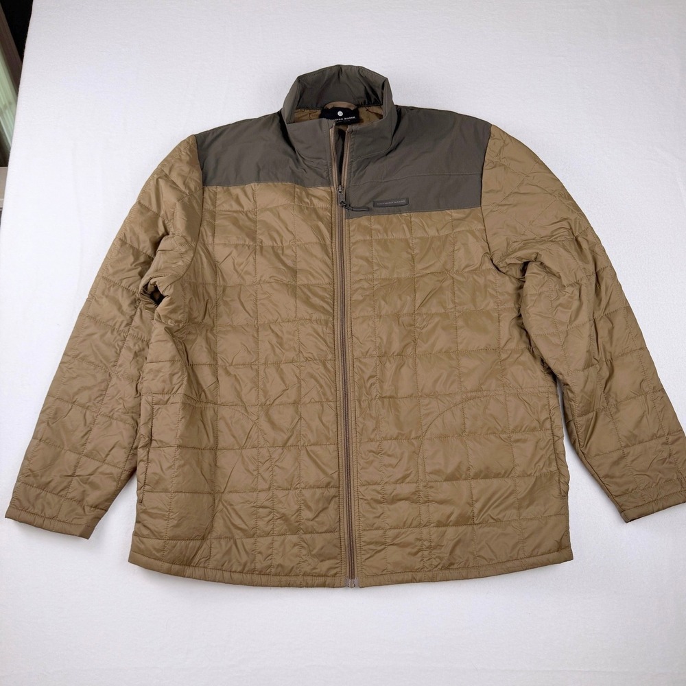 Flacon Hill Southern Marsh Mens Quilted Jacket Brown Olive Green 2X